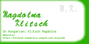 magdolna klitsch business card